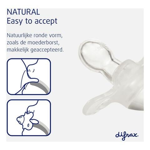 Difrax Fopspeen Natural 6 Maanden Groen BPA-vrij
