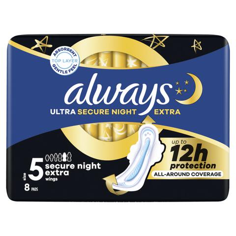 Always Maandverband Ultra Secure Night Extra Wings