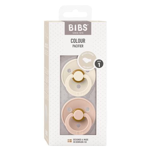 BIBS Anatomische Fopspeen Two Pack Natuurlijk Rubber  Ivory/Blush Maat 1