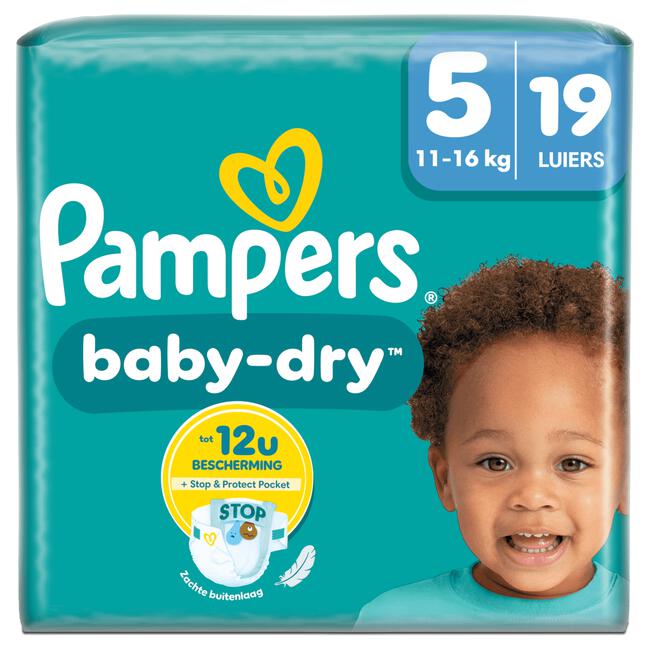 Pampers Baby Dry Luiers Maat 5 11-16 KG 19 stuks