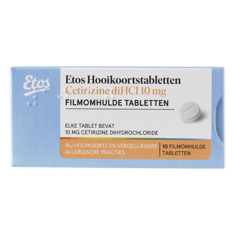 Etos Hooikoortstabletten Cetirizine diHCI 10 MG 10 stuks