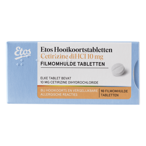 Etos Hooikoortstabletten Cetirizine diHCI 10 MG 10 stuks