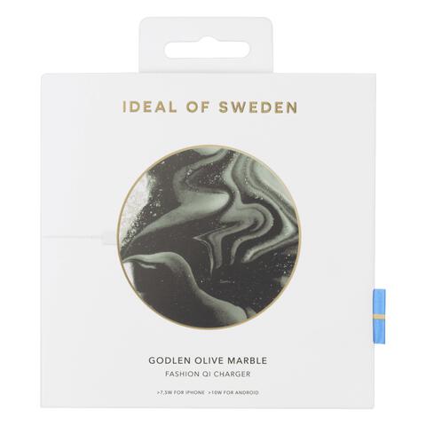 IDEAL OF SWEDEN Fashion Wireless Charger Golden Olive Marble 