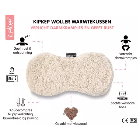 KipKep Woller Warmtekussen Teddy