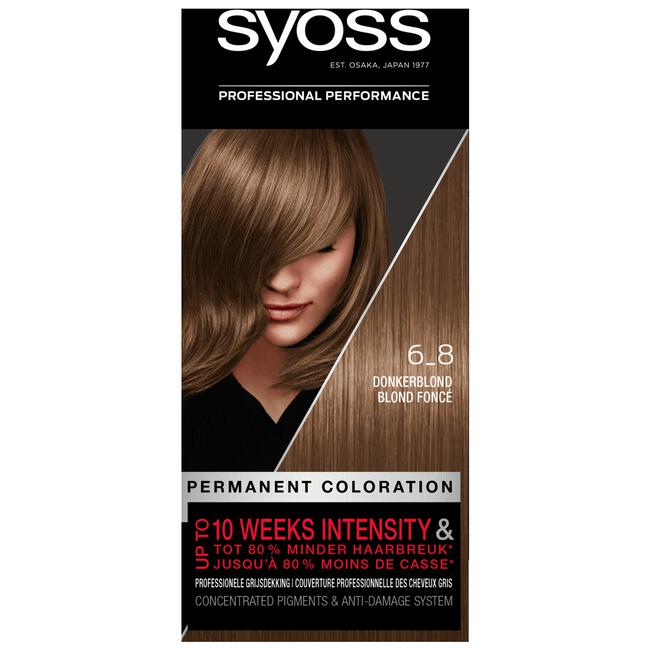 Vijftig Tot ziens Tienerjaren Syoss Salonplex Permanent Coloration 6-8 Donkerblond 115 ML | Etos