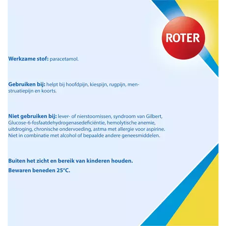 Roter Paracetamol Liquid Capsules 500 MG Tabletten 20 stuks 