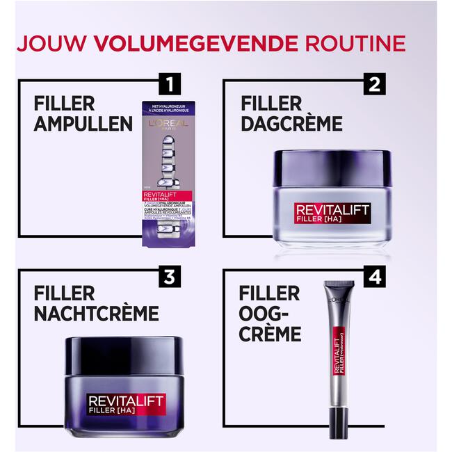 L'Oréal Paris Revitalift Filler Hyaluronzuur Ampullen 7 Daagse Kuur