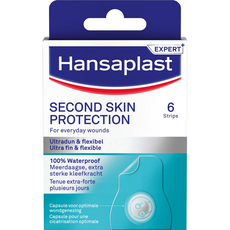Hansaplast Second Skin Protectoin Waterproof en Transparante Pleister Strips 6 stuks
