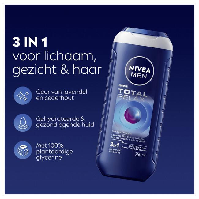NIVEA MEN Total Relax 3-in-1 Douchegel 250 ml