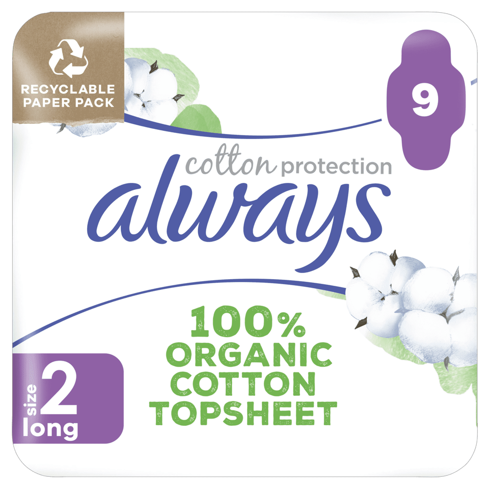 Always Maandverband Cotton Protection Long 9 - 9 stuks