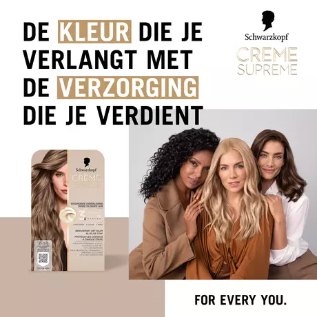 Schwarzkopf Creme Supreme Haarkleuring 7-16 Cool As Donkerblond