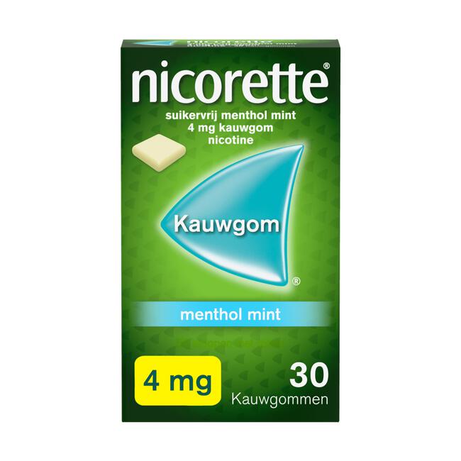 Nicorette Kauwgom Menthol Mint 4 mg