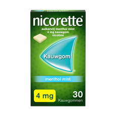 Nicorette Kauwgom Menthol Mint 4 mg
