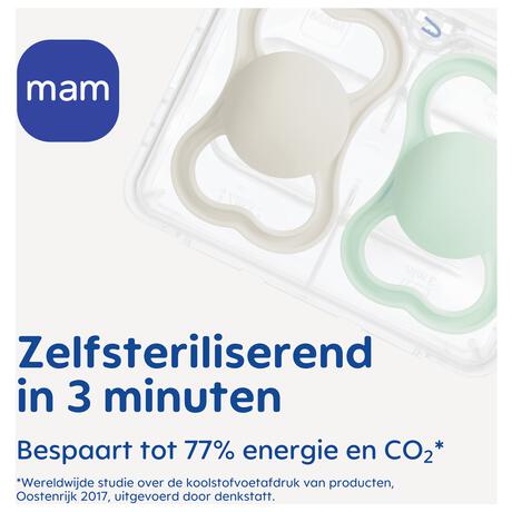 MAM Supreme Fopspenen 6-16 maanden Blue 2 stuks