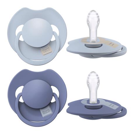 Difrax LOVI Prime Fopspeen Baby Blue/Blue  0-6 maanden