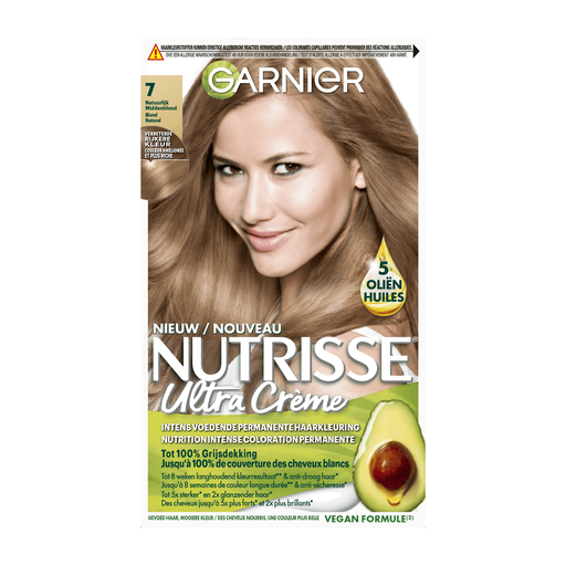 Garnier Nutrisse Crème Permanente Haarverf 7 Natuurlijk Blond