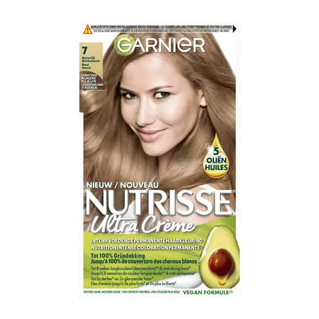 Garnier Nutrisse Crème Permanente Haarverf 7 Natuurlijk Blond