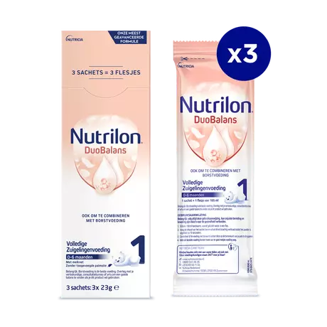 Nutrilon Duobalans 1 Volledige Zuigelingenvoeding 0-6 Maanden Sachets 23 gram