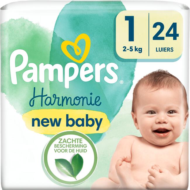 Pampers Harmonie Luiers Maat 1 2-5 24 Stuks 24 EA | Etos