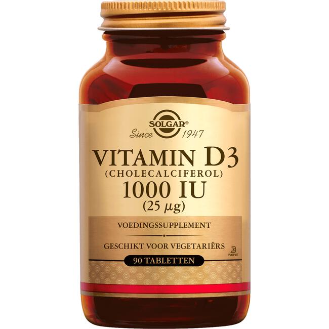 Solgar Vitamin D-3 1000 IU 25 mcg 90 tabletten 90 | Etos