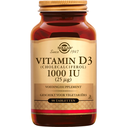 Solgar Vitamine D3 1000 IU 25 MCG tabletten 90 stuks