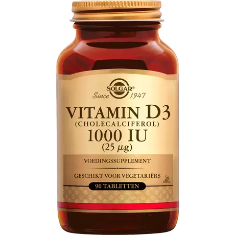 Solgar Vitamine D3 1000 IU 25 MCG tabletten 90 stuks