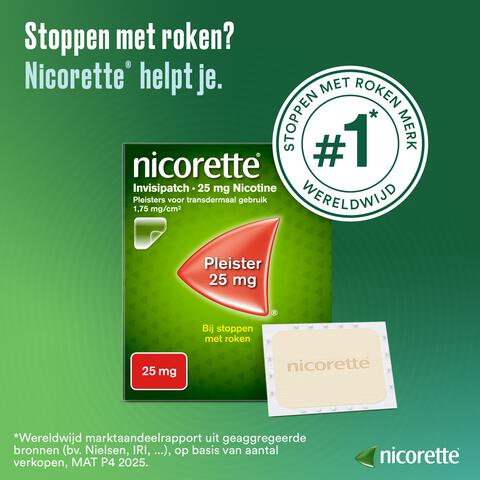 Nicorette Pleister 25 mg Nicotine 7 Stuks