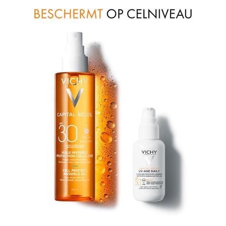 Vichy Capital Soleil Cell Protect Onzichtbare Zonnebrand Olie SPF30 200 ML
