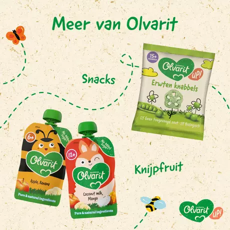 Olvarit Knabbels Kikkererwt 12+ Maanden 20 gram