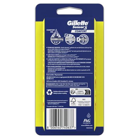 Gillette Sensor3 Comfort Wegwerpmesjes 4+2 stuks