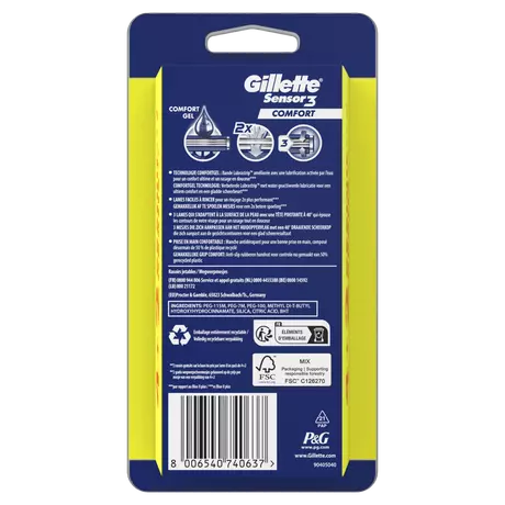 Gillette Sensor3 Comfort Wegwerpmesjes 6 stuks