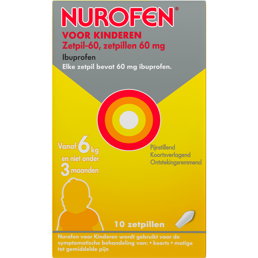 Nurofen Zetpil Kind 60 MG 10 stuks