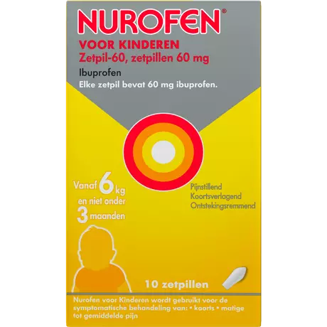 Nurofen Zetpil Kind 60 MG 10 stuks