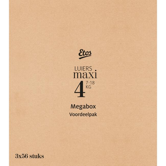 Etos Woezel & Pip Luiers Maxi Megabox Voordeelpak Maat 4 7-18 kg 168 stuks