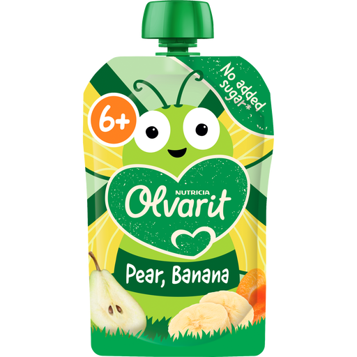 Olvarit Knijpfruit Peer Banaan 6+ Maanden 100 gram