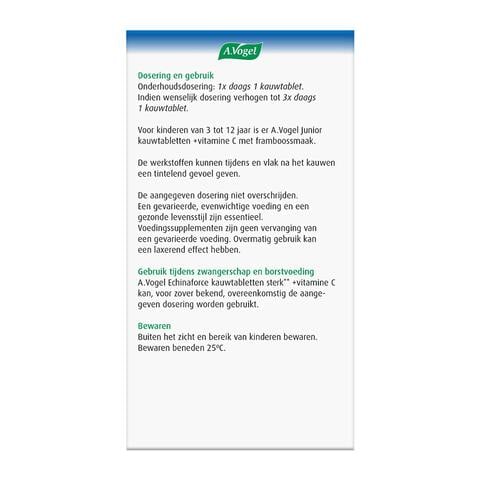 A.Vogel Echinaforce Sterk** + Vitamine C Weerstand1* Kauwtabletten 60 stuks