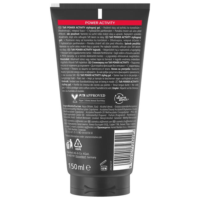 Taft Styling Power Activity Gel 150 ML