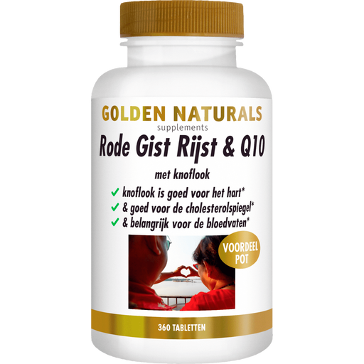 Golden Naturals Rode Gist Rijst & Q10 Tabletten 360 stuks