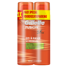 Gillette Fusion Scheergel Gevoelige Huid 200 ML 2 Stuks