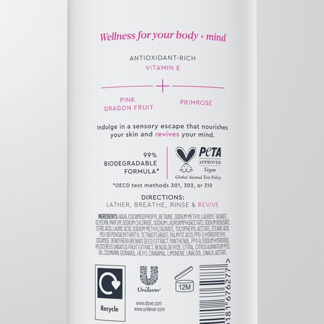 Dove Body+Mind Dragonfruit & Primrose Body Wash 350 ML