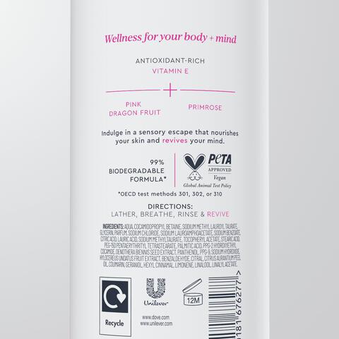 Dove Body+Mind Dragonfruit & Primrose Body Wash 350 ML