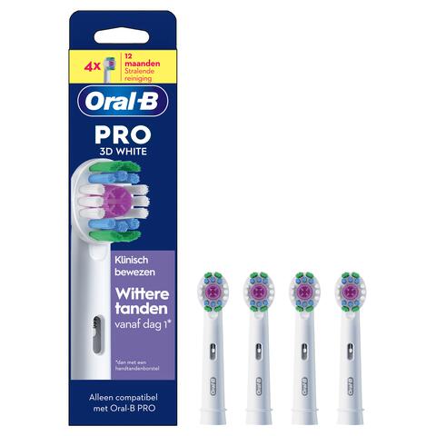 Oral-B 3D White Opzetborstels Wit 4 Stuks