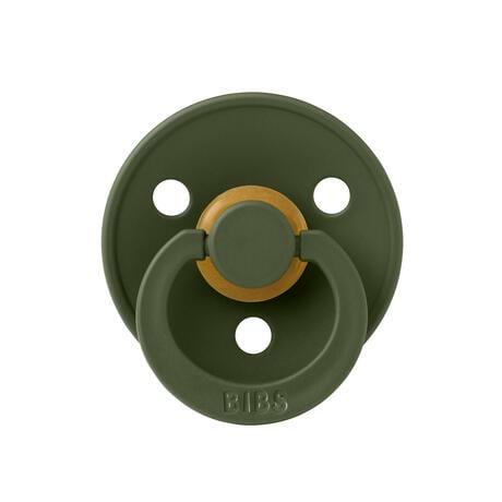 BIBS Colour Fopspeen Rond Latex Maat 2 Sage/Hunter Green 2 stuks