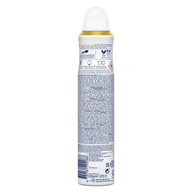 Dove Advanced Care Invisible Dry Anti-Transpirant Deodorant Spray 200 ML