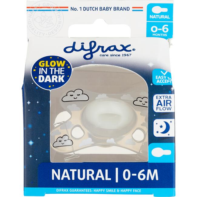 Difrax Natural Fopspeen 0-6 M Glow In Dark 1 EA Etos