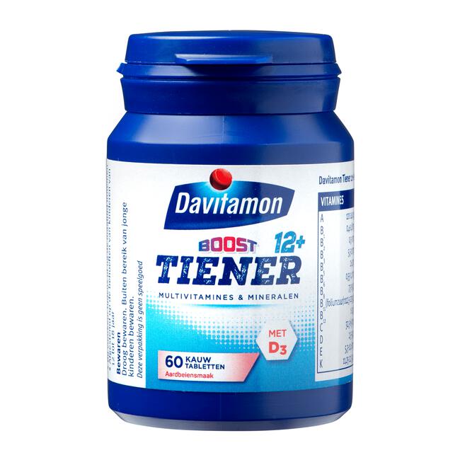 Davitamon Multi Boost 12+ Kauwvitamines Aardbei