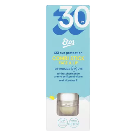 Etos Ski Zonbescherming Combi Stick 2-in-1 Face en Lip SPF30 20 ML