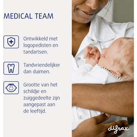 Difrax Fopspeen Naturel Lime Emerald 12 Maanden&nbsp;