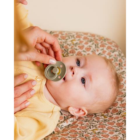 BIBS Colour Fopspeen Rond Latex Maat 2 Sage/Hunter Green 2 stuks