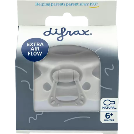 Difrax Fopspeen Natural 6 Maanden Se Grey Agate